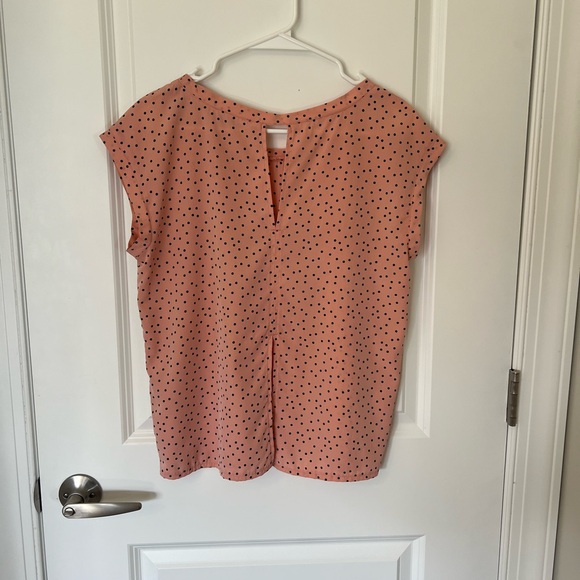 Abercrombie and Fitch Pink Polka Dot Blouse - Picture 3 of 4